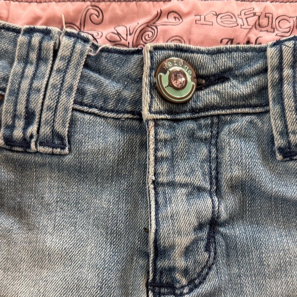 Refuge Denim micro Mini Skirt - Light Blue - Picture 2 of 5